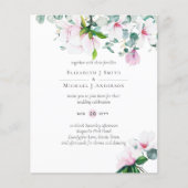KLEINES BUDGET Rosa Magnolias Sage Eukalyptus Wedd Flyer (Vorne)