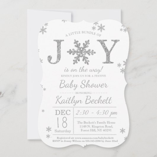 Kleines Bündel von freudlicher Weihnachtsdusche Einladung (Vorderseite)