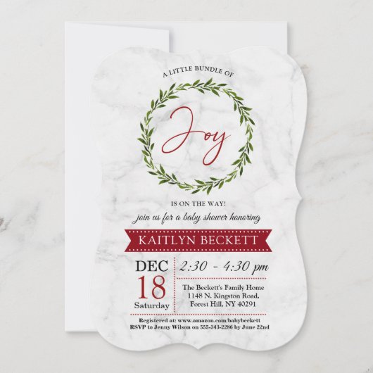 Kleines Bündel von freudlicher Weihnachtsdusche Einladung (Vorderseite)