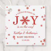 Kleines Bündel von freudlicher Weihnachtsdusche Geschenkanhänger (Vorderseite)