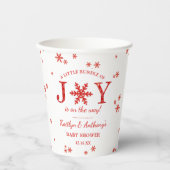 Kleines Bündel von freudlicher Weihnachtsdusche Pappbecher (Vorderseite)