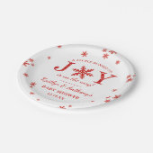 Kleines Bündel von freudlicher Weihnachtsdusche Pappteller (Schrägansicht)