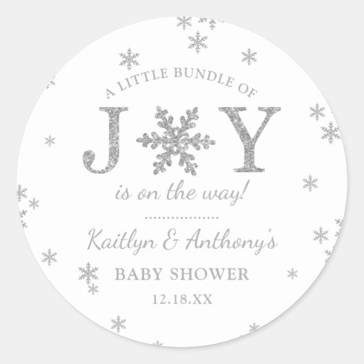 Kleines Bündel von freudlicher Weihnachtsdusche Runder Aufkleber (Vorderseite)