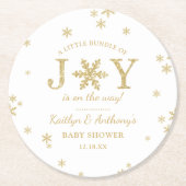 Kleines Bündel von freudlicher Weihnachtsdusche Runder Pappuntersetzer (Vorderseite)