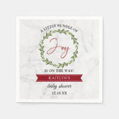 Kleines Bündel von freudlicher Weihnachtsdusche Serviette (Vorderseite)