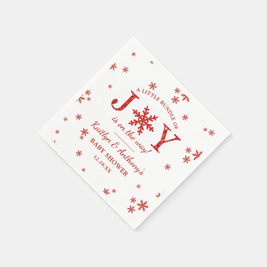 Kleines Bündel von freudlicher Weihnachtsdusche Serviette (Ecke)