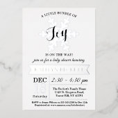 Kleines Bündel von fröhlicher Weihnachtsdusche ech Folieneinladung (Vorderseite)