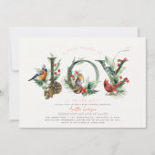 Kleines Bündel von Joy Birds Pink Girl Baby Dusche Einladung (Vorderseite)