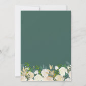 Kleines Bündel von Joy Gold Floral Baby Dusche Einladung (Rückseite)