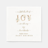 Kleines Bündel von Joy White Gold Blumendusche Serviette (Vorderseite)