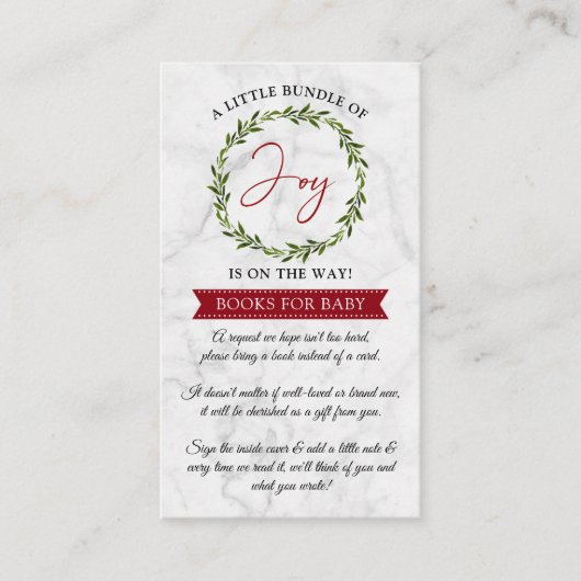 Kleines Bündel von Weihnachtsduschenbüchern Begleitkarte (Vorderseite)