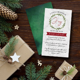 Kleines Bündel von Weihnachtsduschenbüchern Begleitkarte