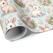 Kleines Bunnies Wrapping Paper Geschenkpapier (Rolleneckpunkt)