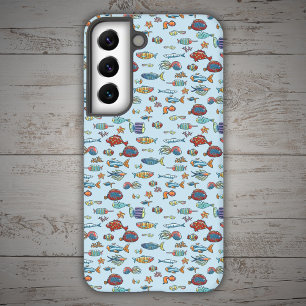 Kleines Buntes Fischmuster Samsung Galaxy Hülle