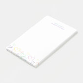 Kleines buntes Herz mit Kindername Notizen (angewinkelt)
