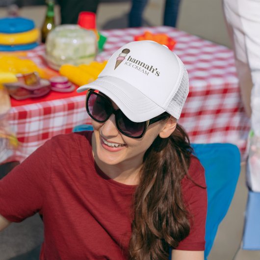 Kleines Business-Sortiment Ice Creme Shop Truckerkappe