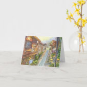 Kleines Café in Japan Note Card Karte (Gelbe Blume)