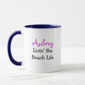 Kleines Cat Beach Girl Tasse (Links)