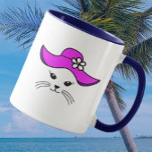 Kleines Cat Beach Girl Tasse