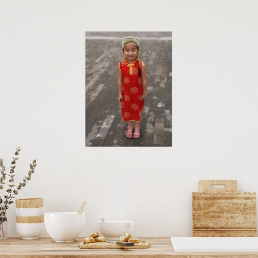 Kleines Chinesisches Mädchen Poster (Küche)