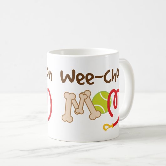 Kleines-Chon Hundezucht-Mama-Geschenk Kaffeetasse (VorderseiteRechts)