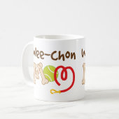 Kleines-Chon Hundezucht-Mama-Geschenk Kaffeetasse (Vorderseite Links)