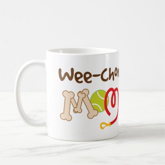 Kleines-Chon Hundezucht-Mama-Geschenk Kaffeetasse (Links)