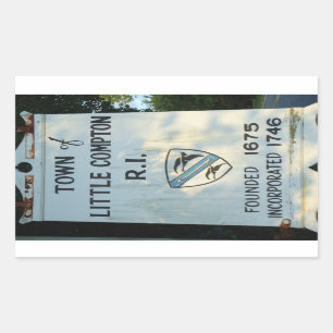 Kleines Compton, RI Zeichen Rechteckiger Aufkleber