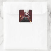 kleines Cookie Devil Girl Design 2 Quadratischer Aufkleber (Tasche)