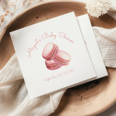 Kleines Cookie Macaron Pink Girl Baby Dusche Serviette