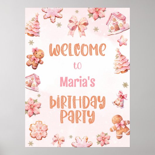 Kleines Cookie Oh, was Spaß Weihnachten Willkommen Poster (Vorne)