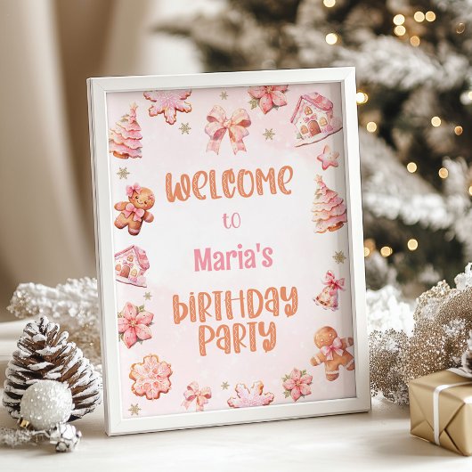 Kleines Cookie Oh, was Spaß Weihnachten Willkommen Poster