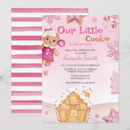 Kleines Cookie Winter Weihnachtsmädchen Kinderdusc Einladung