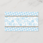 Kleines Cowboy Baby Duwer Windel Raffle Ticket Begleitkarte (Rückseite)