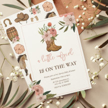 Kleines Cowgirl auf der Way Baby Dusche