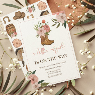 Kleines Cowgirl auf der Way Baby Dusche Einladung