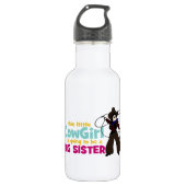 Kleines Cowgirl, Big Sister Trinkflasche (Vorderseite)
