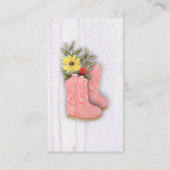 Kleines Cowgirl Bootie Babydusche Buchanfrage Begleitkarte (Rückseite)