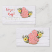 Kleines Cowgirl Bootie Babydusche Windelwanne Begleitkarte (Vorne/Hinten)