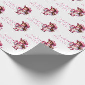 Kleines Cowgirl, das ein Geschenk macht - ein Gesc Geschenkpapier (Ecke)