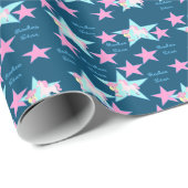 Kleines Cowgirl mit Pferd Geschenkpapier (Rolleneckpunkt)