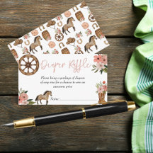 Kleines Cowgirl on Way Baby Duschdusche Windeln Ra