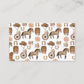 Kleines Cowgirl on Way Baby Shower Babybücher Begleitkarte (Rückseite)