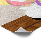 Kleines Cowgirl Stiefel und Chaps Wortart. Poster (Ecke)