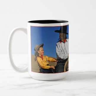 Kleines Cowgirl Zweifarbige Tasse