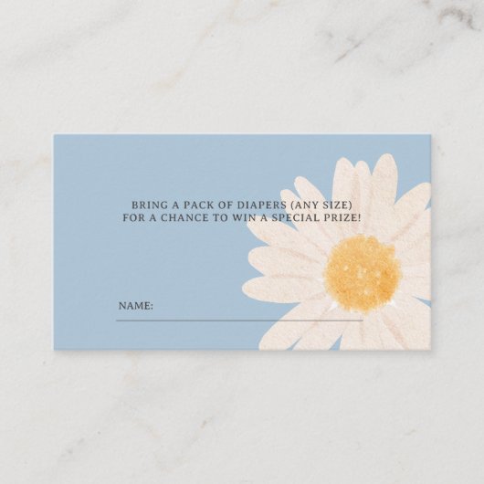 Kleines Daisy Baby Duwer Diaper Raffle Ticket (Vorderseite)
