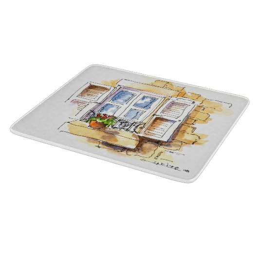 Kleines dekoratives Glasschneiden-Brett Schneidebrett (Ecke)