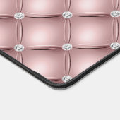 Kleines Diamant-Tuflidesign, Rose Gold Schreibtischunterlage (Ecke)