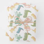 Kleines Dinosaurier-Design Geschenkpapier Set (Beispiel)
