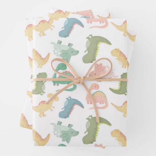 Kleines Dinosaurier-Design Geschenkpapier Set (Beispiel)